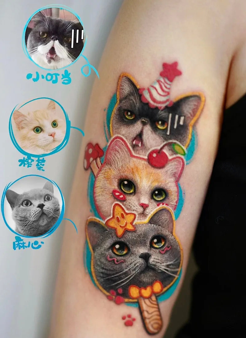 3 cats done by Meow Meow