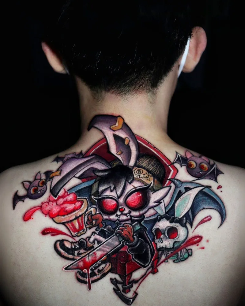 Back piece rabbit killer done by Meow Meow