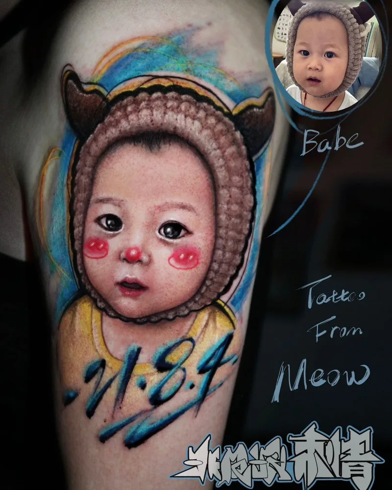 Kid portrait done by Meow Meow