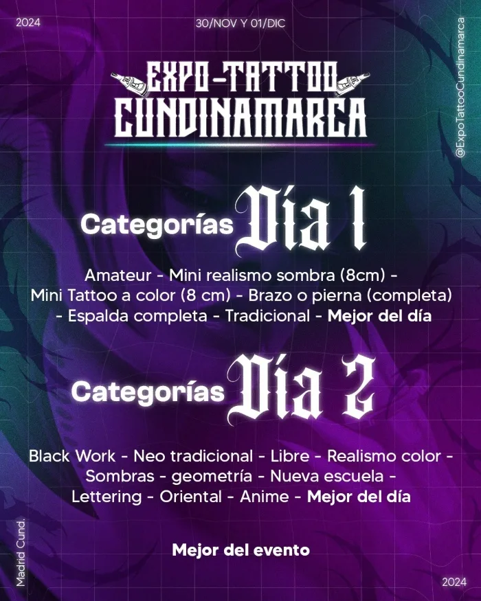 Cundinamarca Tattoo Expo Cundinamarca Tattoo Expo 2024 Contests