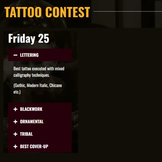 East Coast Tattoo Convention 2024 CONTESTS FRIDAY