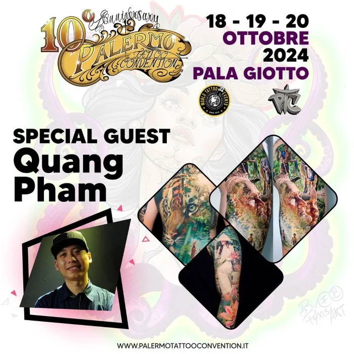 Palermo Tattoo Convention 2024 Proteam Quang Pham