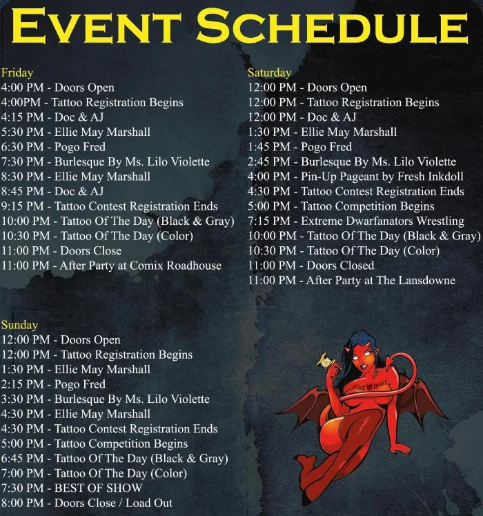 Tommy Tattoo Convention Schedule