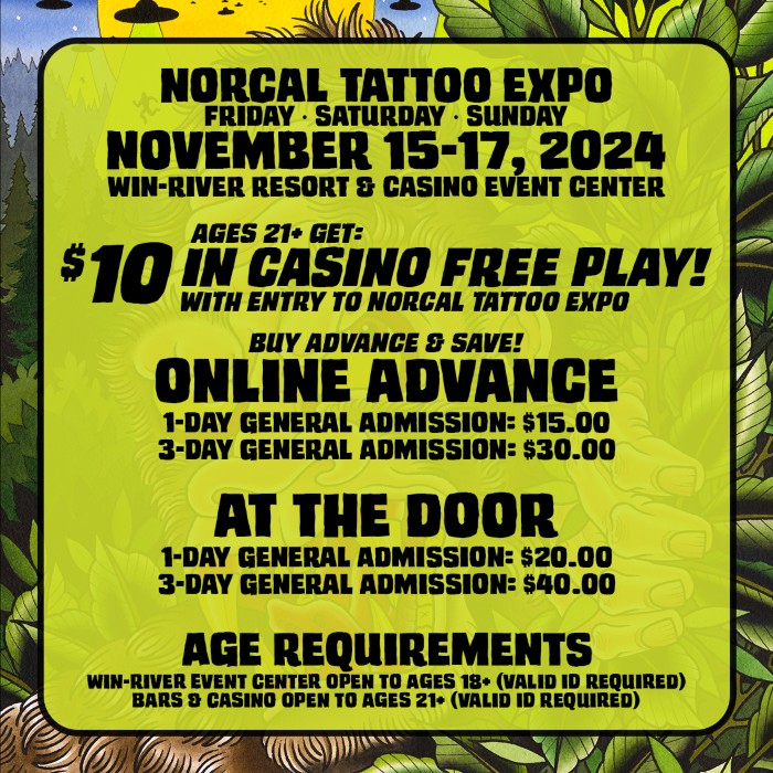 Norcal Tattoo Expo 2024 tickets