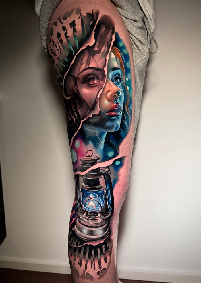 Eva Ferrero realistic tattoo