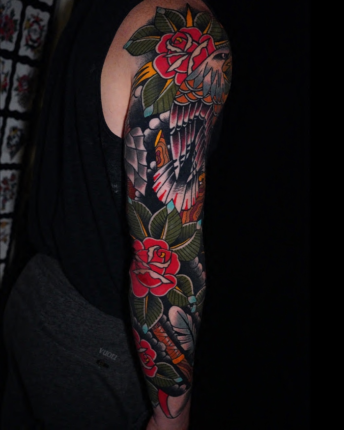 Myke Chambers interview Robert traditional tattoo sleeve