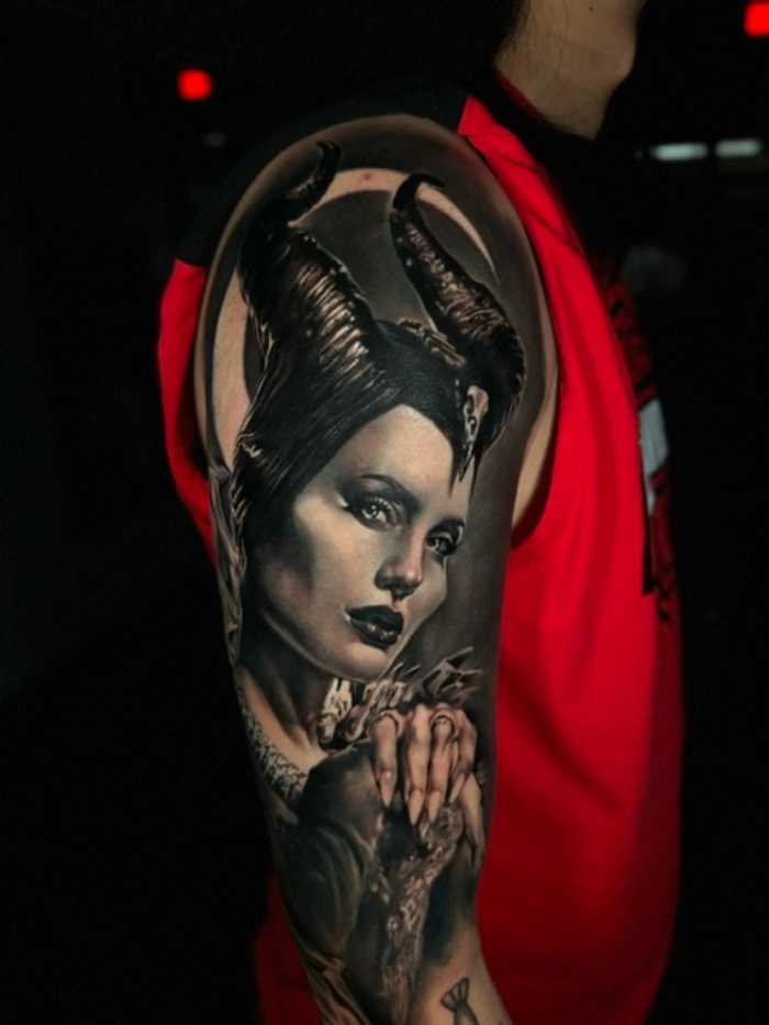 Watchara Aek Suyakong Maleficent tattoo