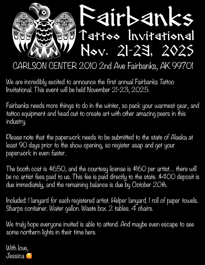 Fairbanks Tattoo Invitational 21 November 2025
