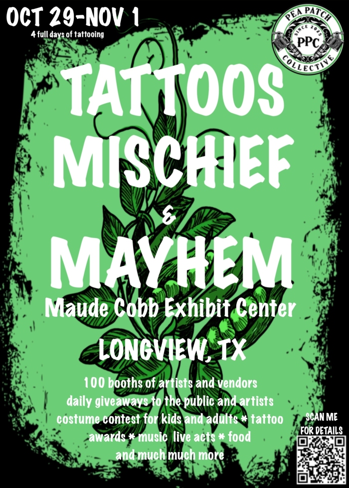 Tattoos Mischief & Mayhem Longview 29 October 2026