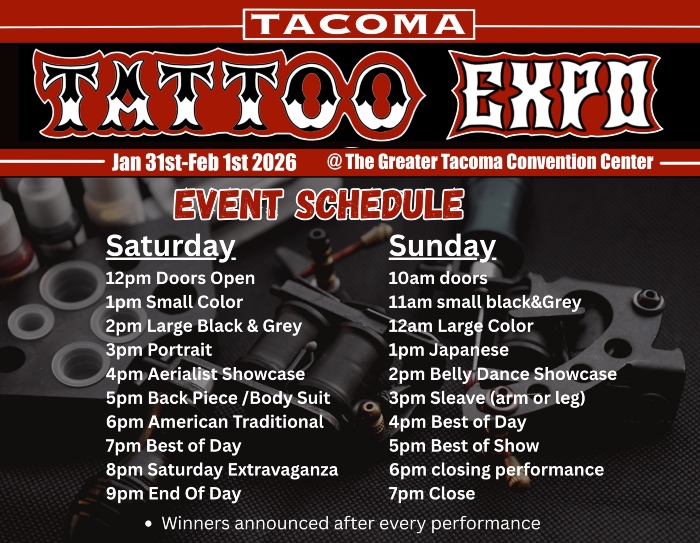 Tacoma Tattoo Expo 31 January 2026