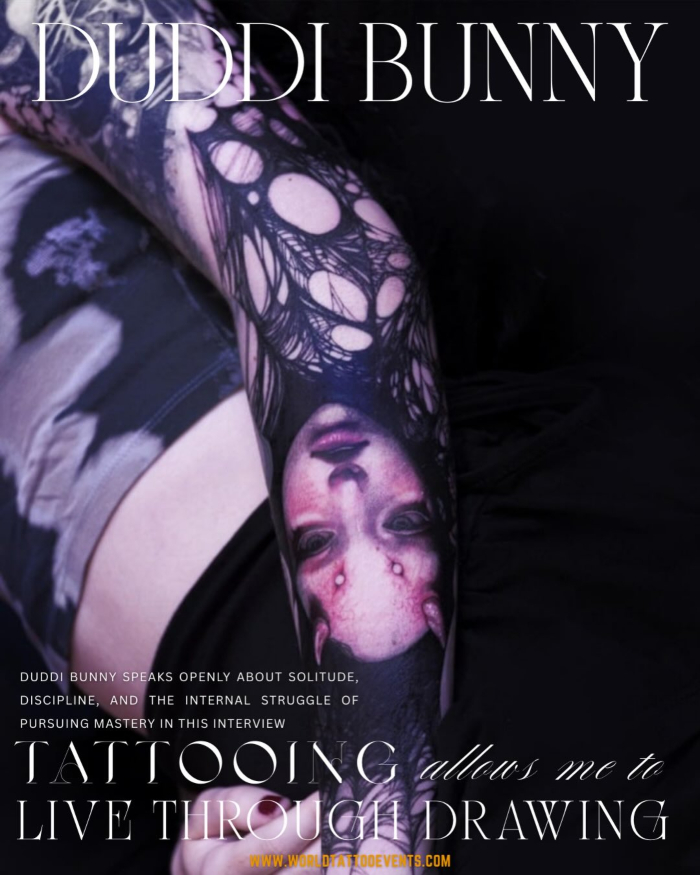 Duddi Bunny • Dark Fantasy on Skin: Tattooing allows me to live through drawing Duddi Bunny • Dark Fantasy on Skin: Tattooing allows me to live through drawing 20 January 2026