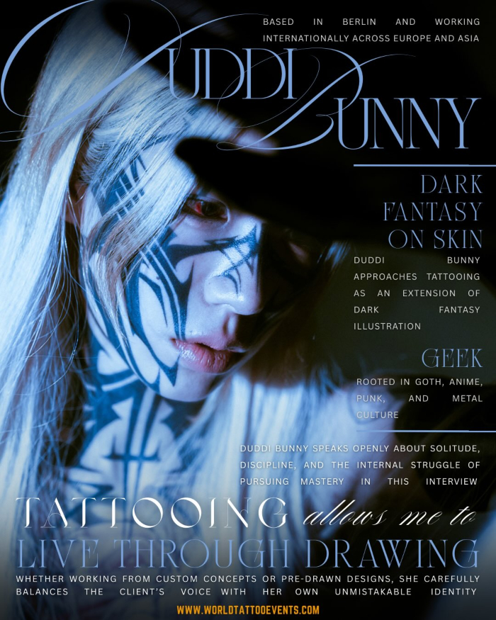 Duddi Bunny • Dark Fantasy on Skin: Tattooing allows me to live through drawing Duddi Bunny • Dark Fantasy on Skin: Tattooing allows me to live through drawing 20 January 2026