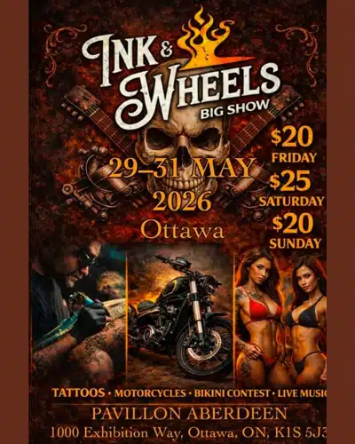 Ink & Wheels Big Show Ottawa (2026) 29 May 2026