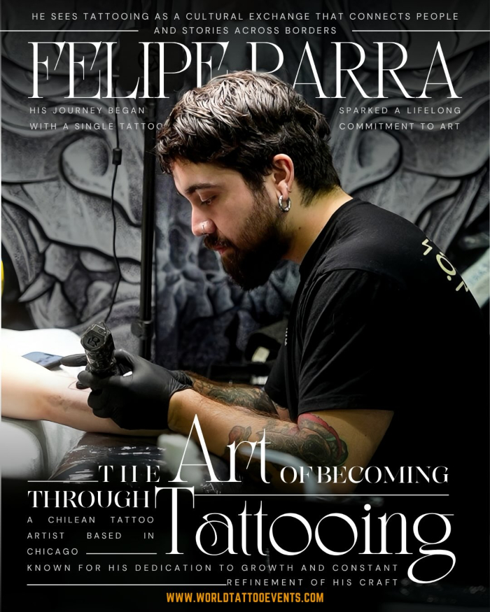 Felipe Parra • The Art of Becoming Through Tattooing Felipe Parra • The Art of Becoming Through Tattooing 6 March 2026