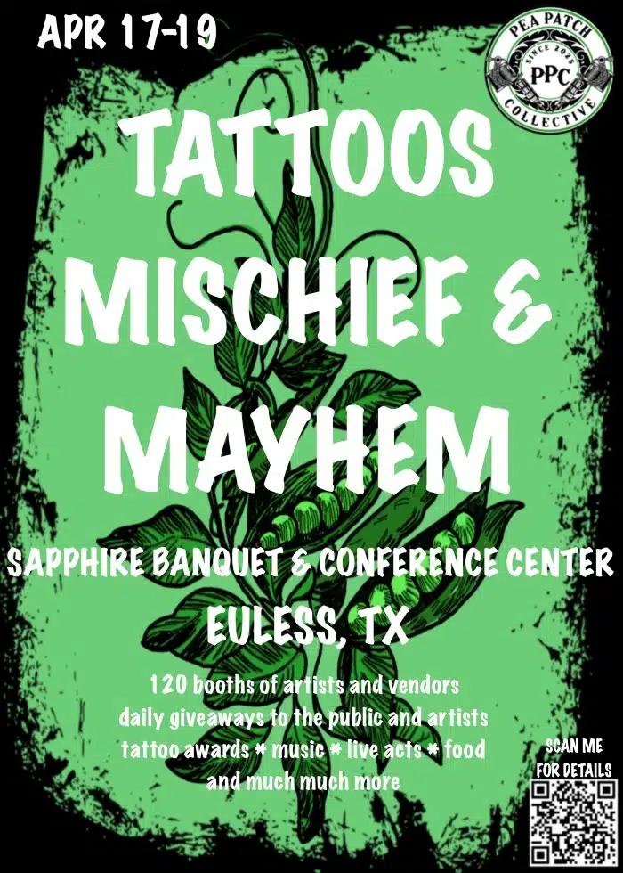 Tattoos Mischief & Mayhem Euless (2026) Tattoos Mischief & Mayhem Euless (2026) 17 April 2026