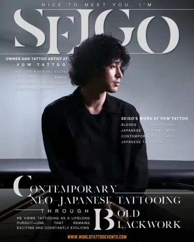 Seigo • Contemporary Neo-Japanese Tattooing Through Bold Blackwork 16 April 2026