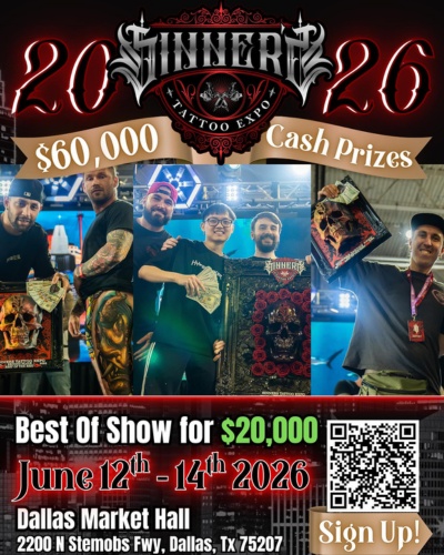 Sinners Tattoo Expo 2026 12 June 2026